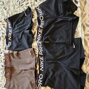 Nike Kids Pro Shorts - Black and Brown